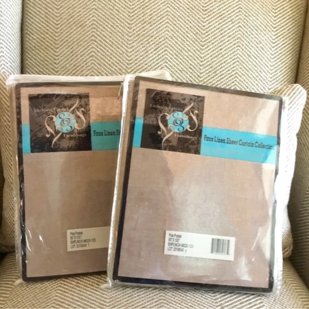 Exclusive Fabrics Faux Linen Sheer Curtain Collection